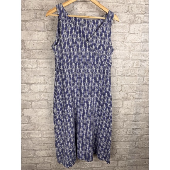 Eddie Bauer Travex Dress Women's Medium‎ V-Neck Sleeveless Pullover Knit Blue - Picture 1 of 15